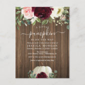 Eine kleine Pumpkin-Kinderdusche Einladung Postkarte (Vorderseite)