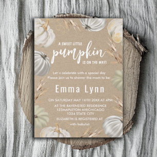 Eine kleine Pumpkin Kraft Fall Baby Dusche Einladu Einladung