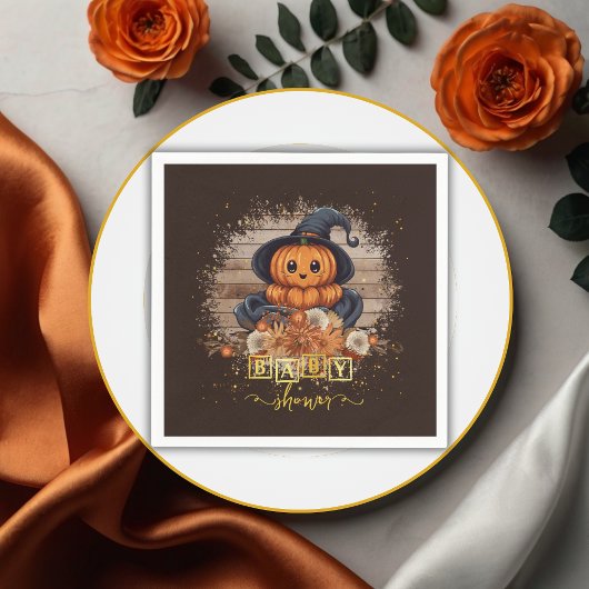 Eine kleine Pumpkin Niedliche Kawaii Glitzer Kinde Serviette