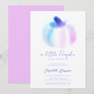 Eine kleine Pumpkin Ombre Wassercolor Kindermädche Einladung