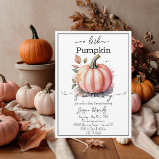 Eine kleine Pumpkin Pink Baby Dusche Einladung