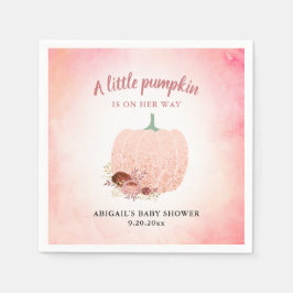 Eine kleine Pumpkin Rose Gold Baby Dusche Serviette