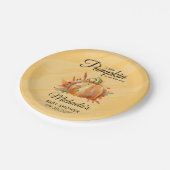 Eine kleine Pumpkin Rustic Fall Baby Dusche Pappteller (Schrägansicht)