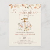 Eine kleine Pumpkin rustikale Herbstdusche Postkarte (Vorderseite)