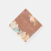 Eine kleine Pumpkin Terracotta Fall Babydusche Serviette (Ecke)