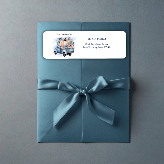 Eine kleine Pumpkin Truck Wasserfarben Babydusche