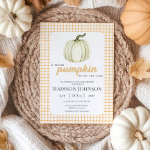 Eine kleine Pumpkin Wasserfarbe Karierte Kinderdus