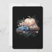 Eine kleine Pumpkin Wasserfarbe Truck Baby Dusche Einladung (Rückseite)