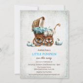 Eine kleine Puppen Baby Carriage Baby Dusche Einladung (Vorderseite)
