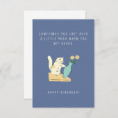 Eine kleine Push Birthday Card (Vorne/Hinten)