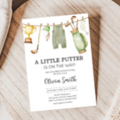 Eine kleine Putter Golf Baby Dusche Einladung