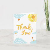 Eine kleine Ray Sunshine Baby Dusche Danke Karten (Vorderseite)