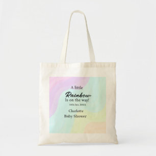 Eine kleine Regenbogen ist auf dem Weg Baby Shower Tragetasche