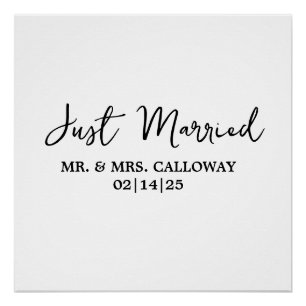 Eine kleine Retro nur verheiratet Poster