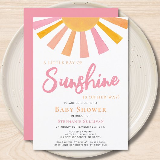 Eine kleine Reue von der Kinderdusche des Sonnensc Einladung