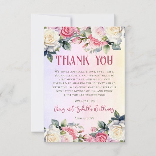 Eine kleine Rose befindet sich auf dem Weg zur Blu Dankeskarte (Vorderseite)