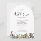 Eine kleine Safari-Baby-Dusche Einladung (Vorderseite)