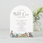 Eine kleine Safari-Baby-Dusche Einladung (Stehend Vorderseite)