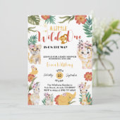 eine kleine Safari-Babydusche Einladung (Stehend Vorderseite)