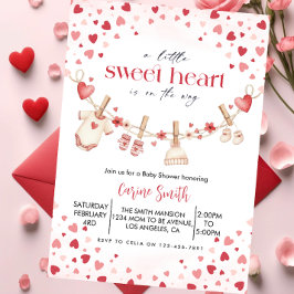 Eine kleine Schatz-Valentinstag-Baby-Party Einladung