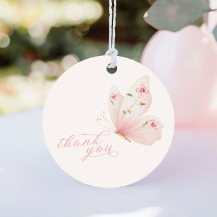 Eine kleine Schmetterlings-Baby-Party Geschenkanhänger