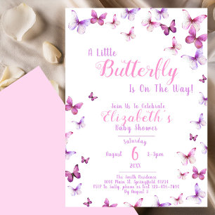 Eine kleine Schmetterlings-Baby-Shower-Einladung Einladung