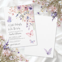 Eine kleine Schmetterlings-Wildblumen-Baby-Party