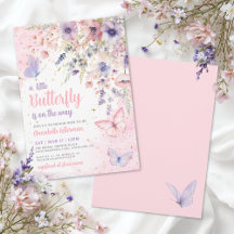 Eine kleine Schmetterlings-Wildblumen-Baby-Party