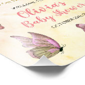 Eine kleine Schmetterlingsdusche Begrüßungszeichen Fotodruck (Ecke)