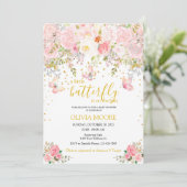 Eine kleine Schmetterlingsdusche Einladung (Stehend Vorderseite)