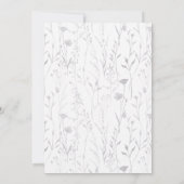 Eine kleine Schmetterlingsdusche Lila Wildblume Einladung (Rückseite)