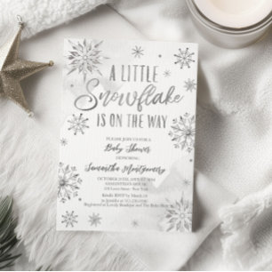Eine kleine Schneeflocke Baby Shower Budget Einlad