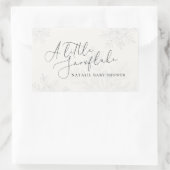 Eine kleine Schneeflocke-Babydusche Rechteckiger Aufkleber (Tasche)