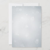 Eine kleine Schneeflocke befindet sich auf der Way Einladung (Rückseite)