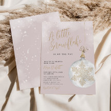 Eine kleine Schneeflocke Blush Pink Baby Dusche