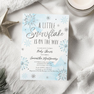 Eine kleine Schneeflocke Budget Baby Shower Einlad