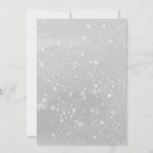 Eine kleine Schneeflocke Graue Babydusche Einladung (Rückseite)