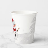 Eine kleine Schneeflocke Graue Babydusche Pappbecher (Rückseite)