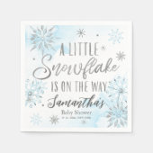 Eine kleine Schneeflocke ist auf dem Weg Junge Dus Serviette (Vorderseite)