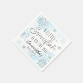 Eine kleine Schneeflocke ist auf dem Weg Junge Dus Serviette (Ecke)