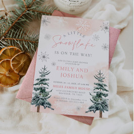 Eine kleine Schneeflocke ist auf dem Weg zur Dusch Einladung