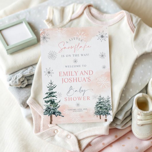 Eine kleine Schneeflocke ist auf dem Weg zur Dusch Einladung