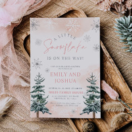 Eine kleine Schneeflocke ist auf dem Weg zur Dusch Einladung