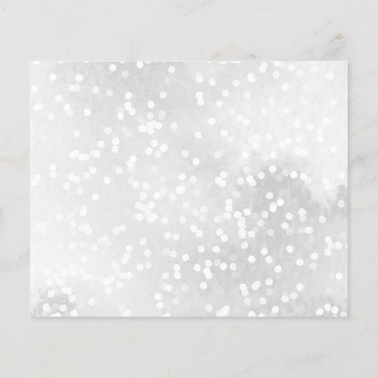 Eine kleine Schneeflocke ist auf dem Weg zur Graue (Rückseite)