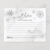 Eine kleine Schneeflocke ist auf dem Weg zur Graue (Vorderseite)