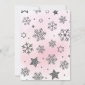 Eine kleine Schneeflocke ist auf ihrer Einladung (Rückseite)