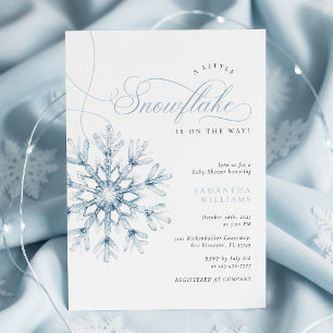 Eine kleine Schneeflocke Junge Baby Shower Einladu Einladung
