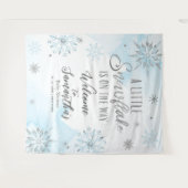 Eine kleine Schneeflocke Junge Winter Baby Dusche  Wandteppich (Vorderseite (Horizontal))