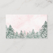 Eine kleine Schneeflocke Pink Baby Dusche Begleitkarte (Rückseite)