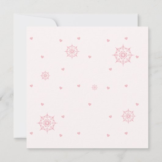 Eine kleine Schneeflocke Pink Baby Dusche Danke Ka (Rückseite)